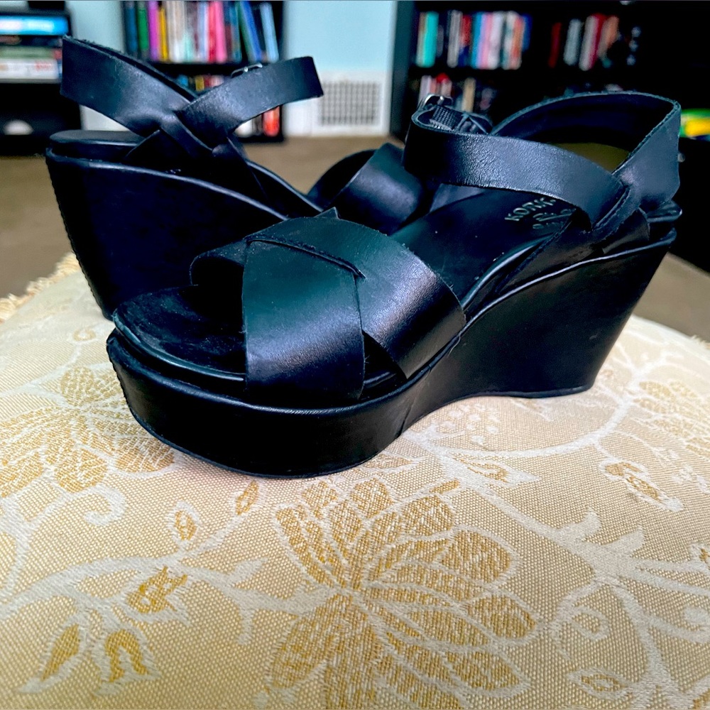 Kork-Ease AVA CLASSIC Leather Platform Wedge. wedge =3.5”, platform = 1.5” COMFY